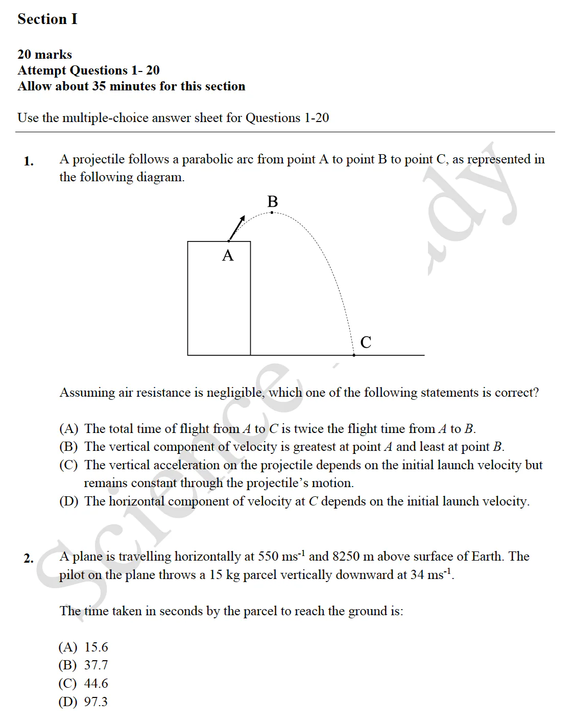 HSC Physics All-Module Practice Exam A (2nd Edition) (2019) - Image 3