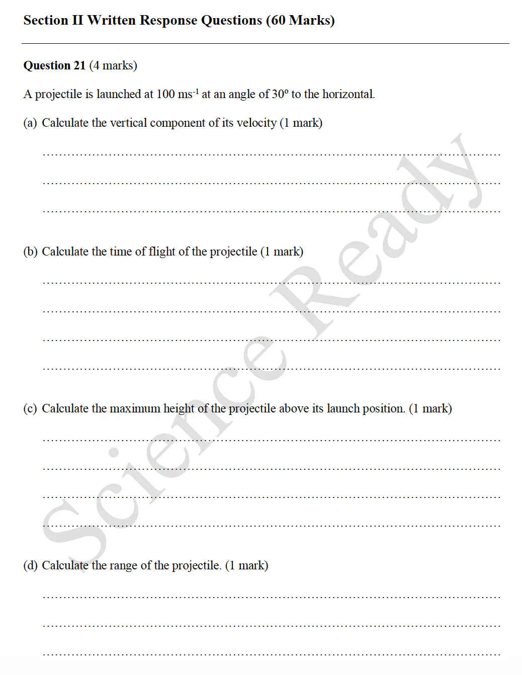 HSC Physics Mod 5  –7 Trials Practice Exam A (2019) - Image 4